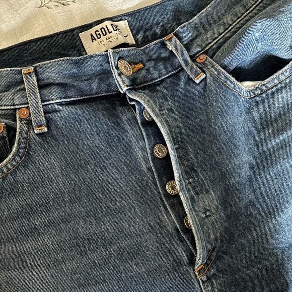 Agolde Riley High Rise Straight Crop - Picture 4 of 6